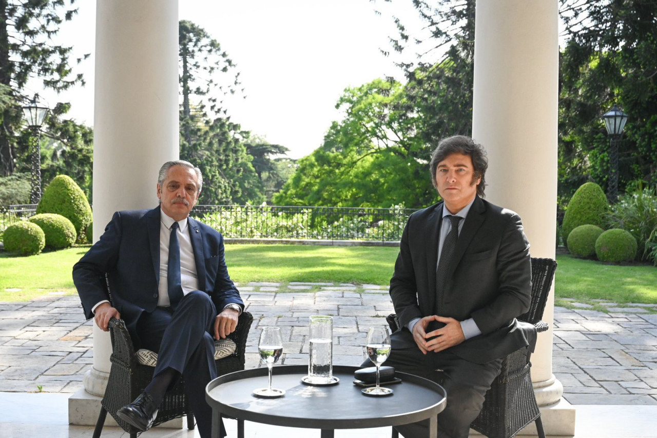 Alberto Fernández y Javier Milei. Foto: NA.