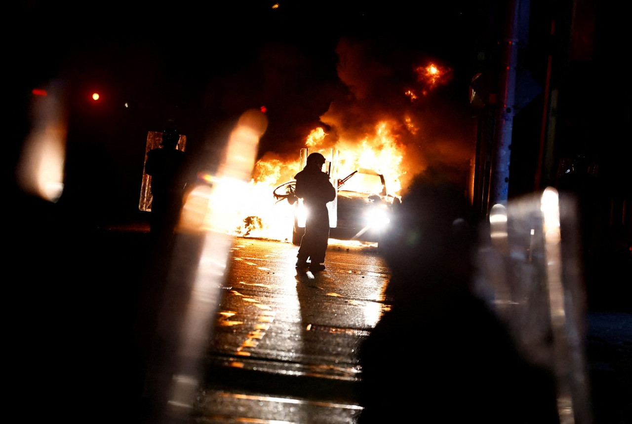 Incidentes en Dublín a causa de un apuñalamiento múltiple. Foto: Reuters.