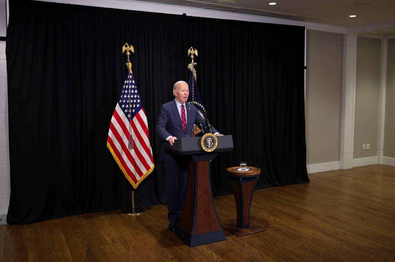 Joe Biden habló sobre la tregua humanitaria en Gaza. Foto: Reuters.