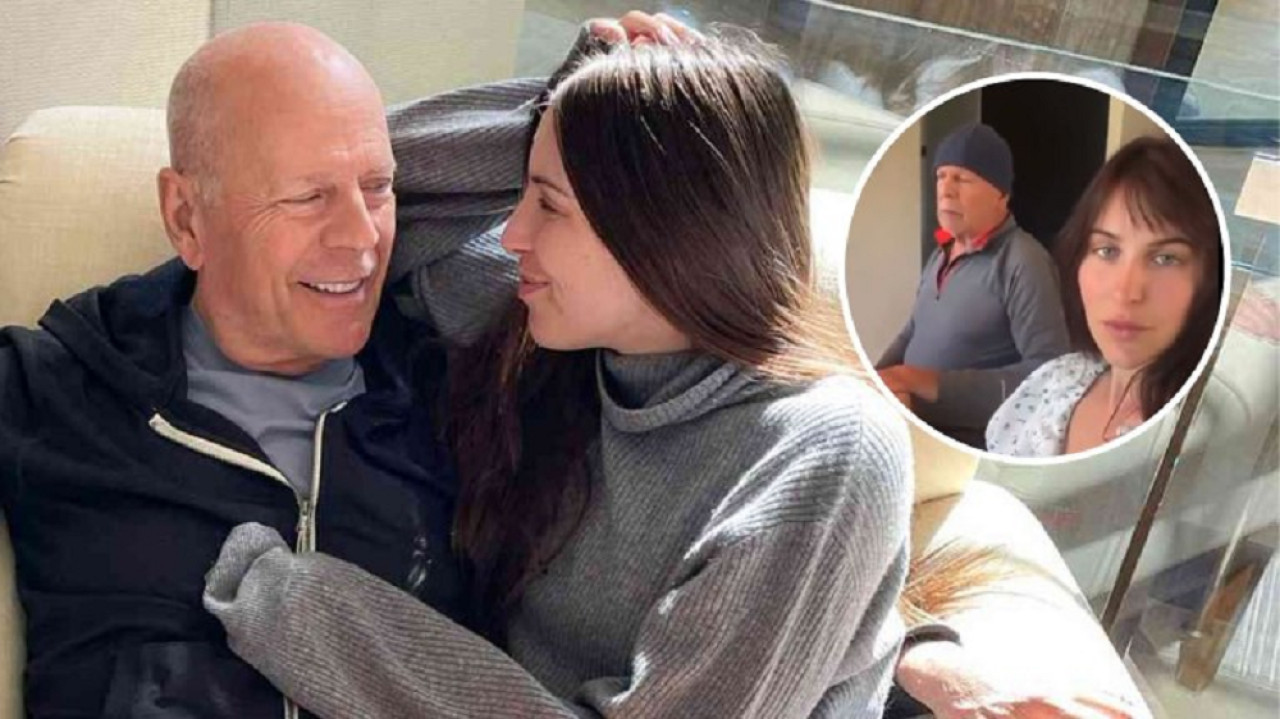 El reencuentro entre Bruce Willis y su hija en el Día de Acción de Gracias. Foto: NA.