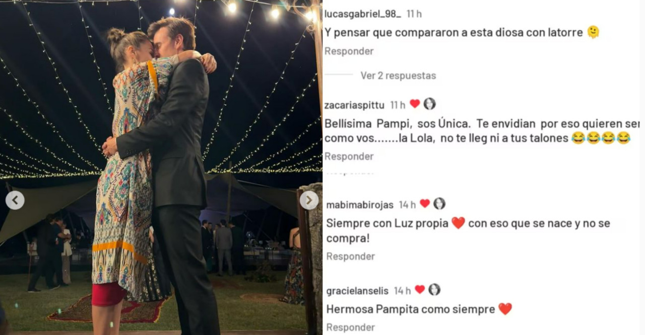 Los comentarios que apoyó Pampita con un like. Foto: Instagram.