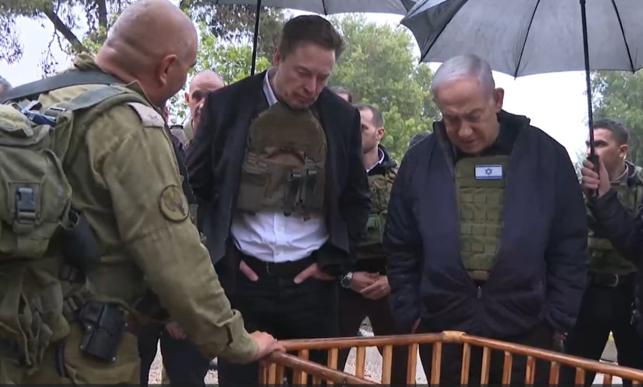 Elon Musk visitó Israel. Foto: captura de video.