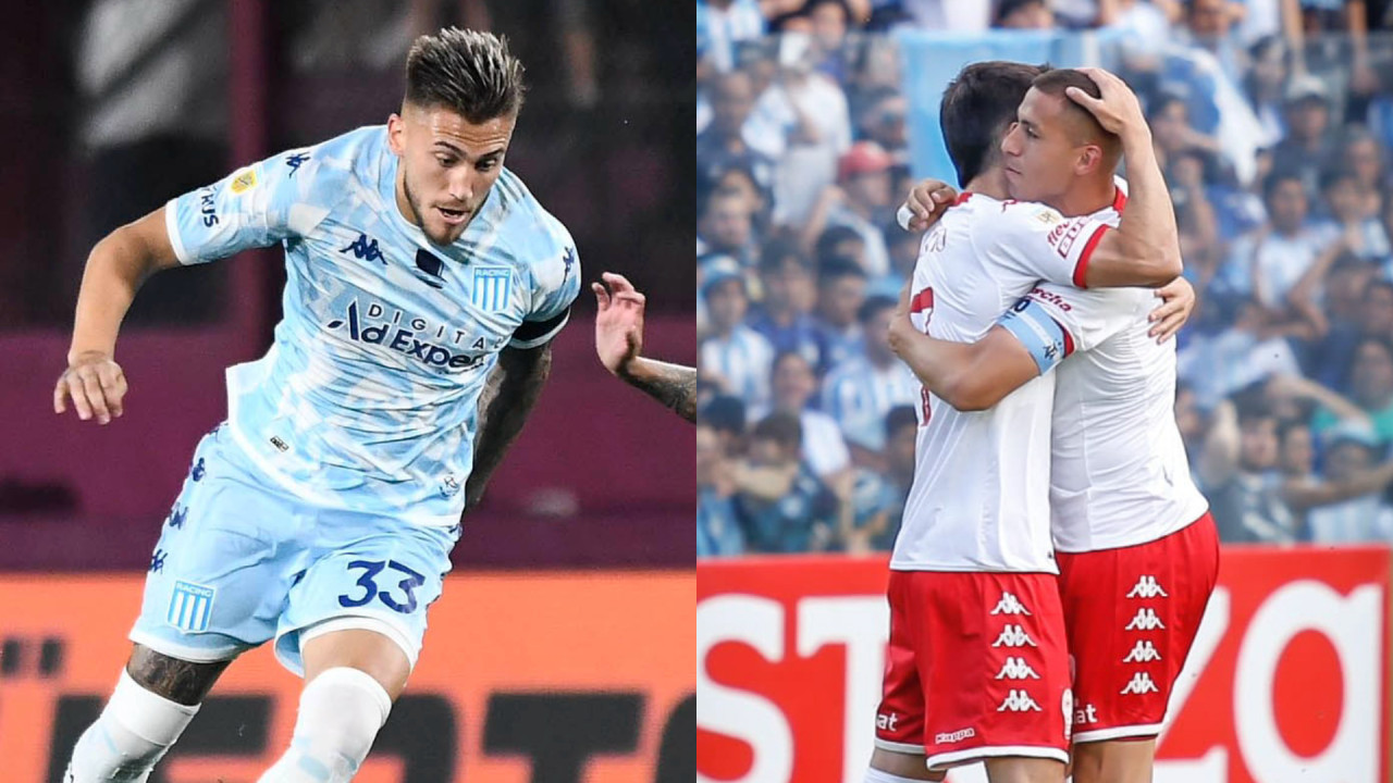 Racing y Huracán, los punteros de cada zona de la Copa de la Liga. Fotos: NA.