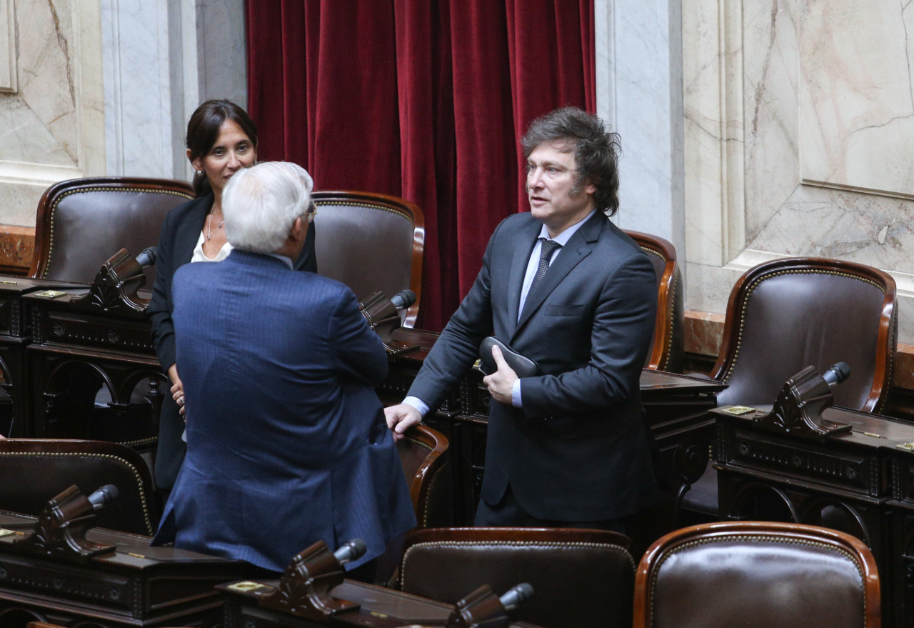 Javier Milei en la Asamblea Legislativa en el Congreso. Foto: NA.