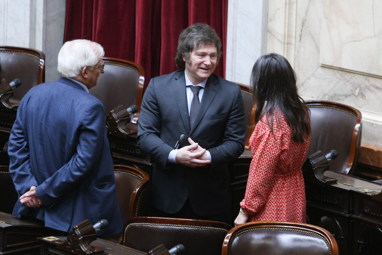 Javier Milei en la Asamblea Legislativa en el Congreso. Foto: NA.