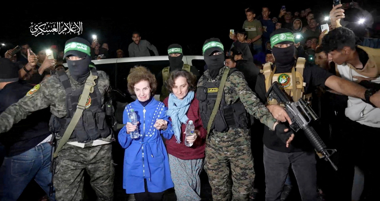 Liberación de rehenes de Hamás. Foto: Reuters