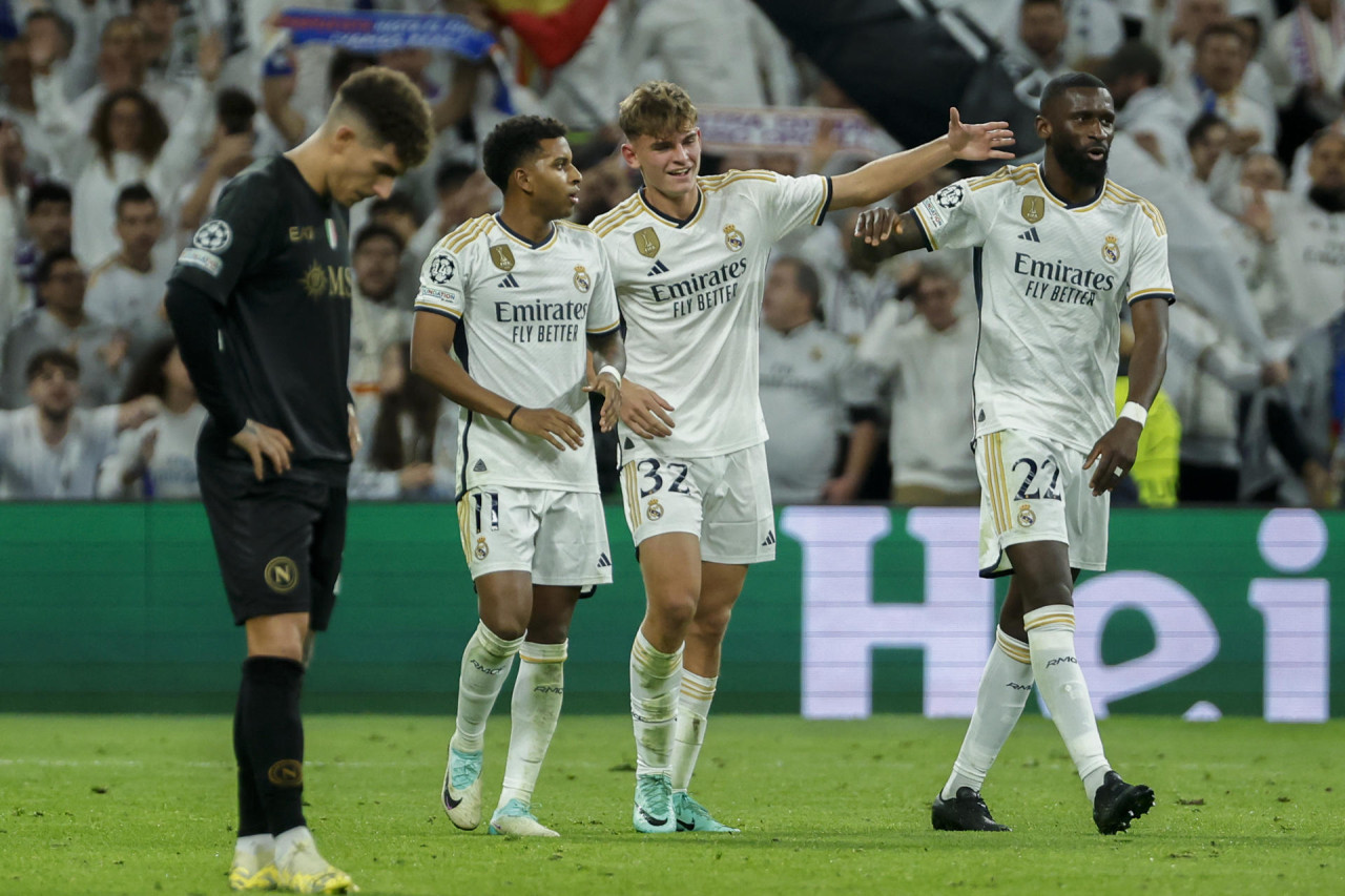 Real Madrid vs Napoli, Champions League. Foto: EFE