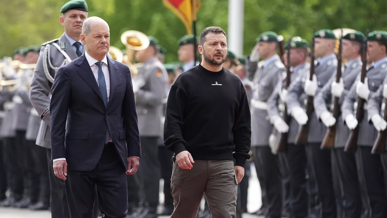 Zelenski y Scholz. Foto: EFE