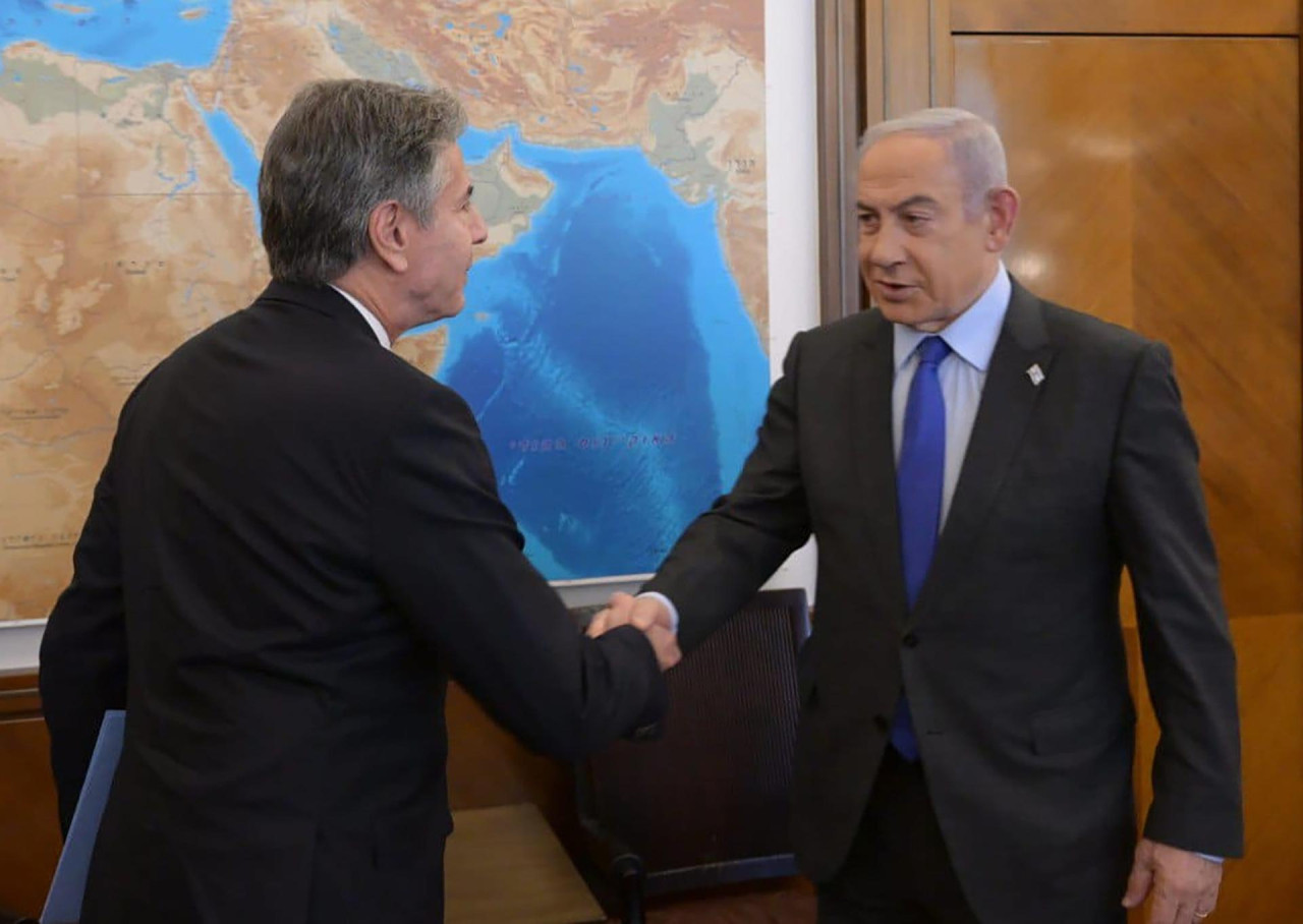 Antony Blinken y Benjamin Netanyahu. EFE