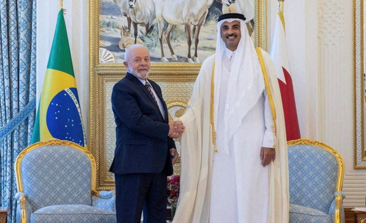 El presidente de Brasil, Lula Da Silva, visitó Catar. Foto Reuters.