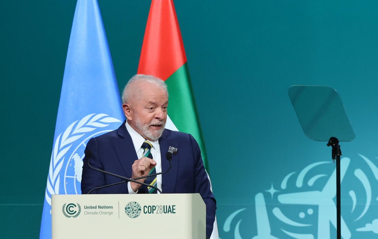 El presidente de Brasil, Lula da Silva, presente en la COP28 en Dubai. Foto: EFE.