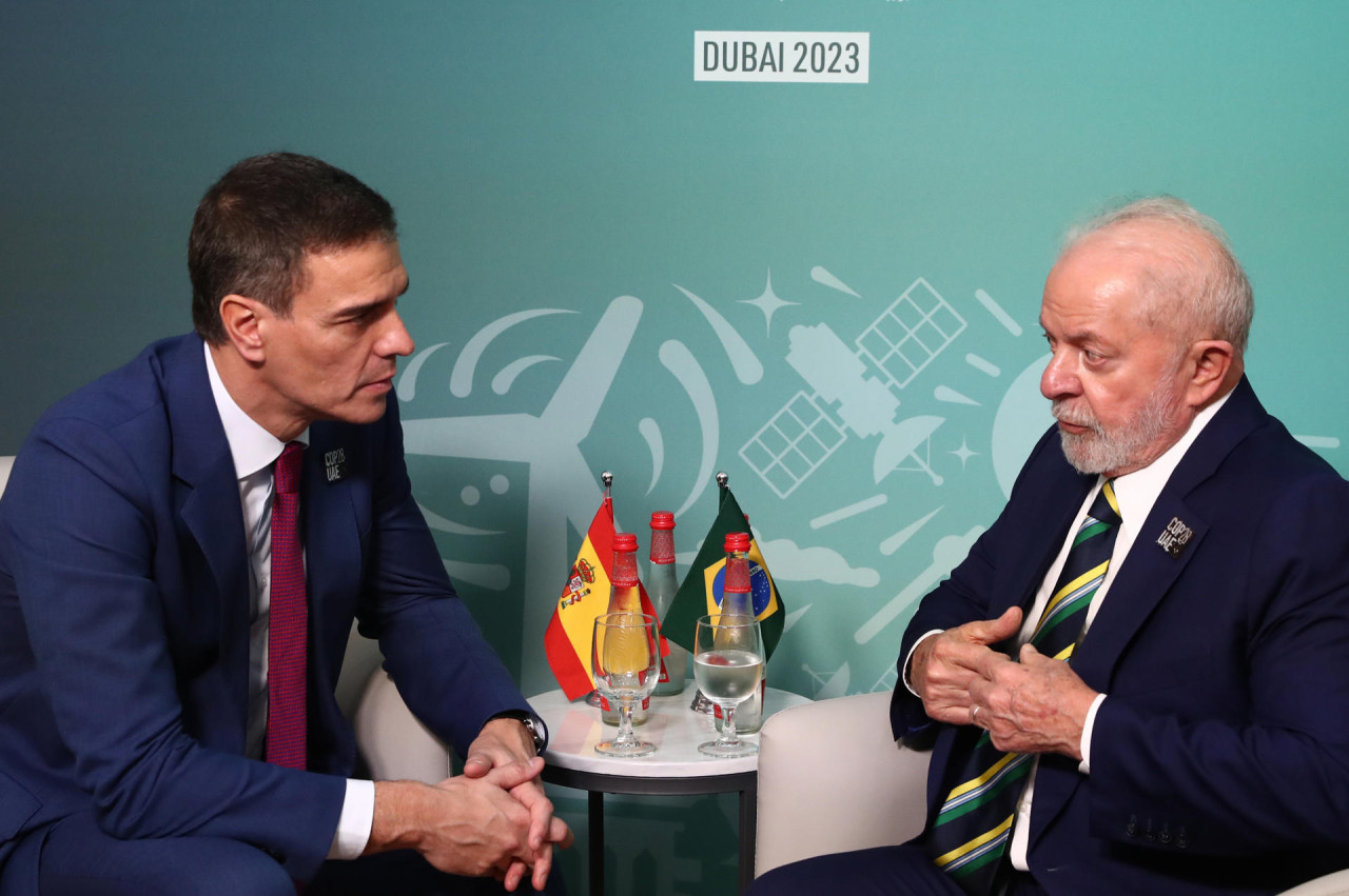 Pedro Sánchez y Lula da Silva en la COP28. Foto: EFE