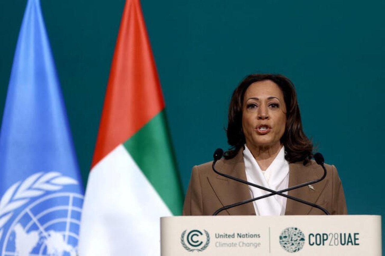 Kamala Harris en la COP28. Foto: Reuters.