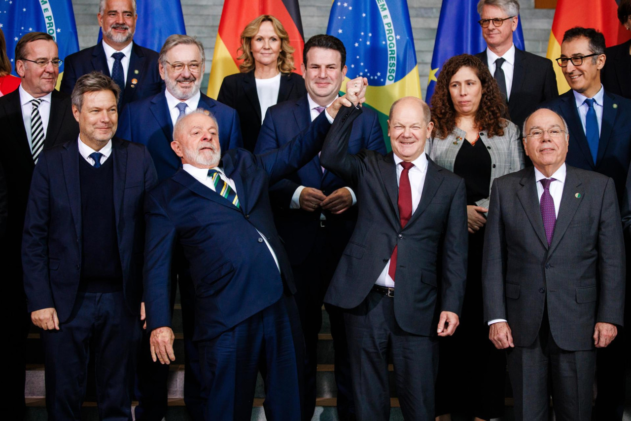 Lula da Silva y Olaf Scholz. Foto: EFE.