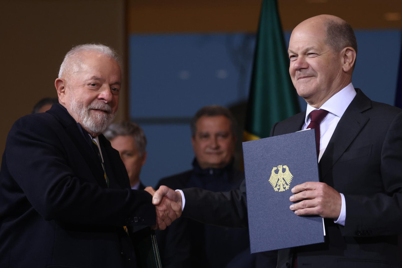 Lula da Silva y Olaf Scholz. Foto: EFE.