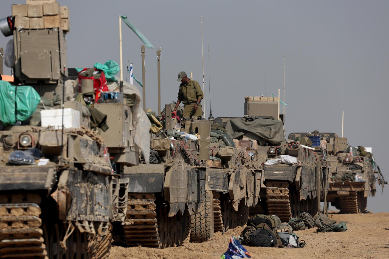 Militares israelíes en Gaza. Foto: EFE