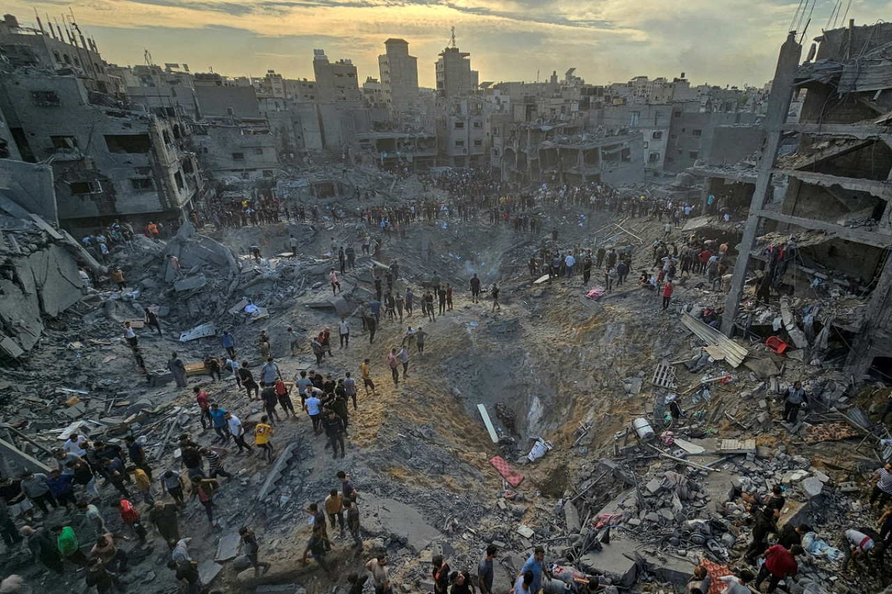 La masiva destrucción de Gaza tras los bombardeos de Israel. Foto: Reuters.