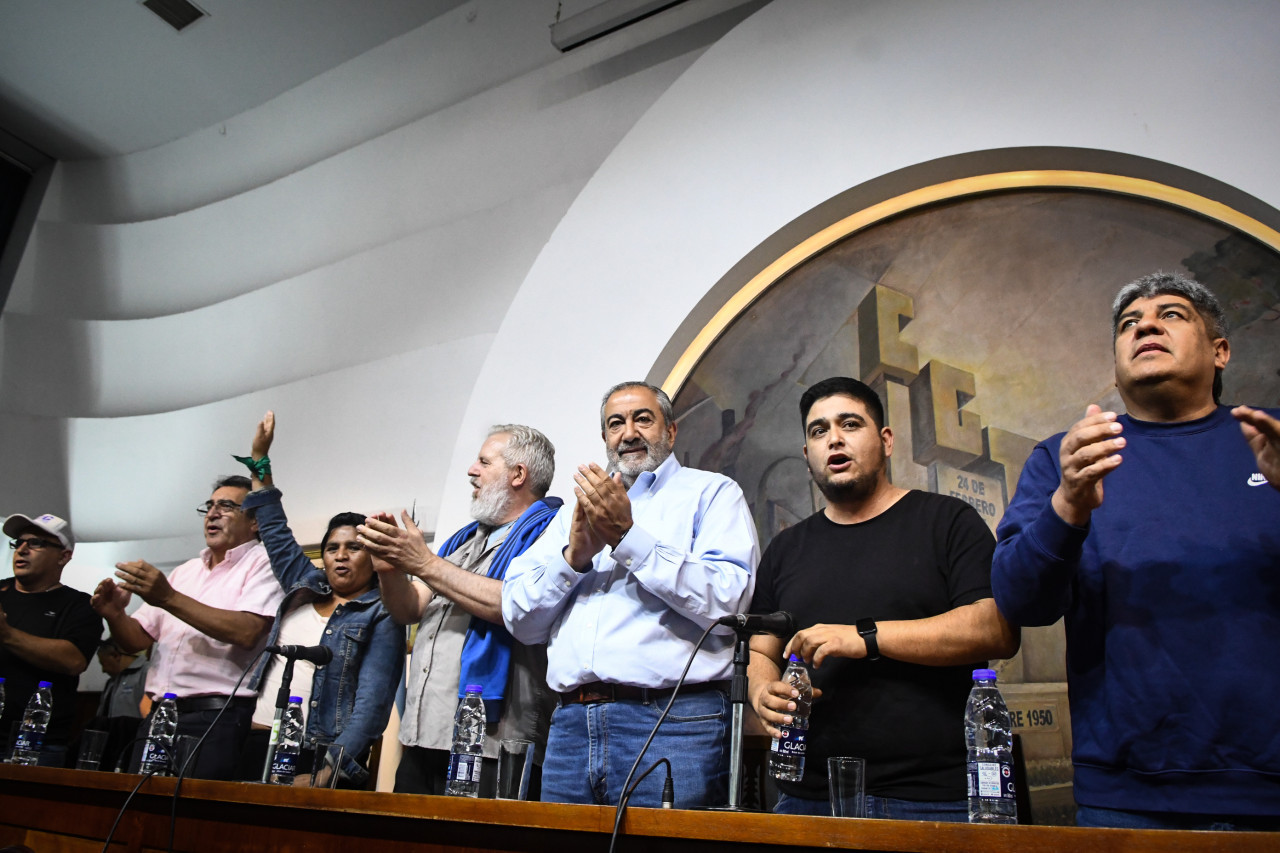 Sindicalistas se reunieron en la sede de la CGT. Foto: Télam