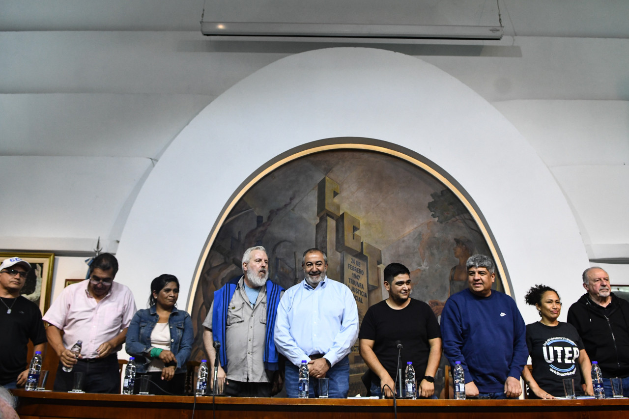 Sindicalistas se reunieron en la sede de la CGT. Foto: Télam