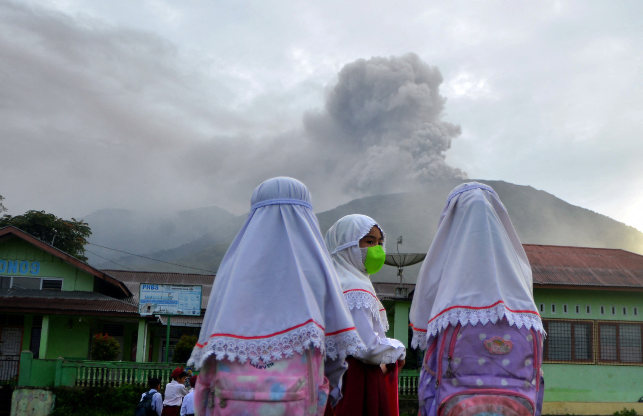 Volcán Marapi. Foto: Reuters.