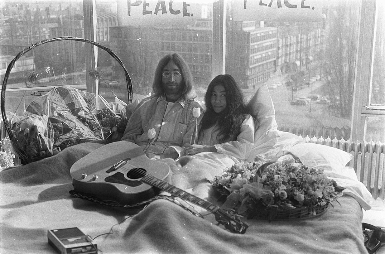 La "Encamada por la Paz" como protesta por la guerra de Vietnam. Foto: Archivo.
