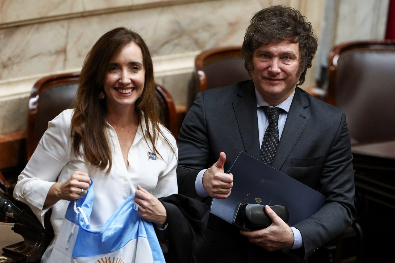 Javier Milei y Victoria Villarruel. Foto: Reuters