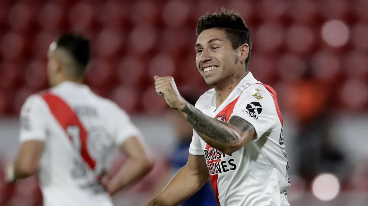 Gonzalo Montiel con la camiseta de River. Foto: Reuters