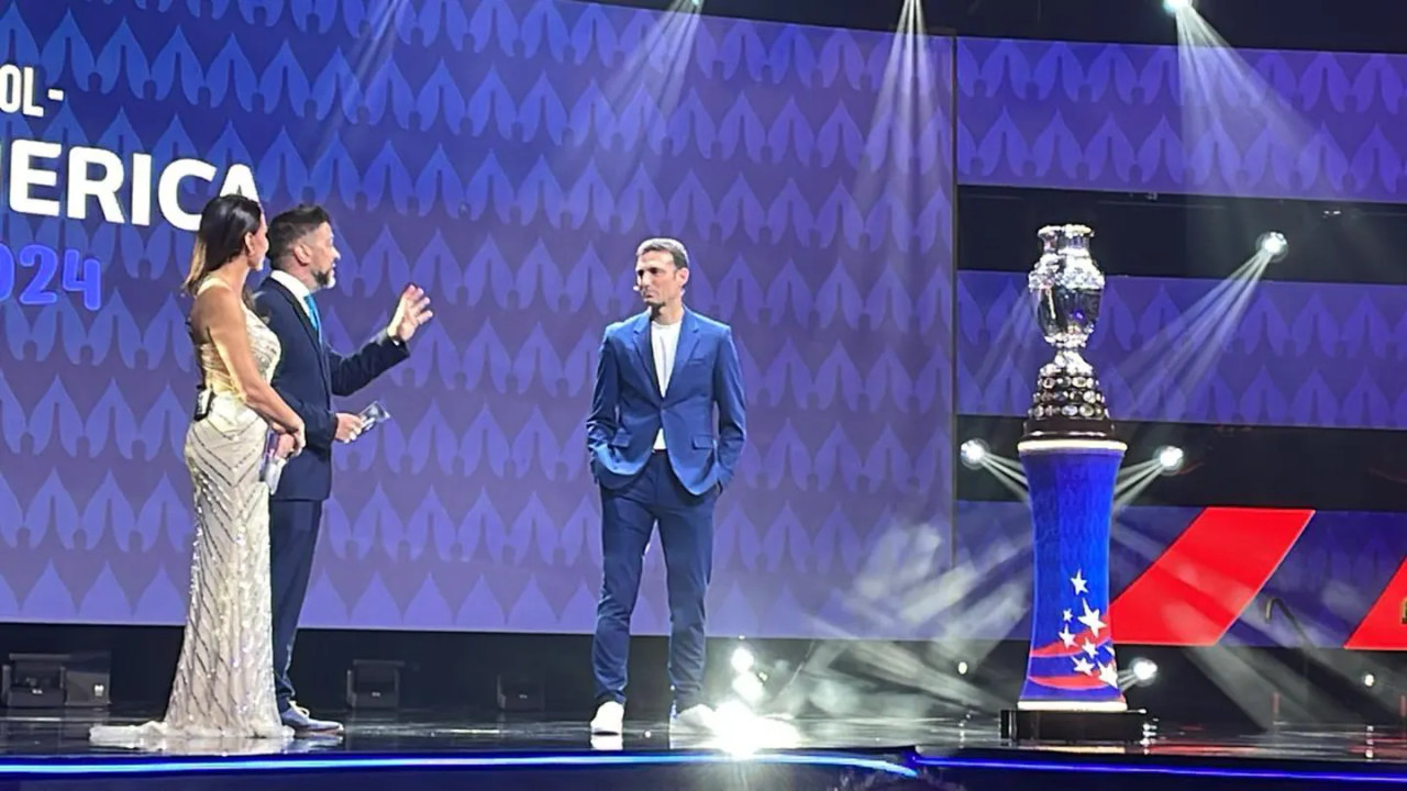 Lionel Scaloni en el sorteo de la Copa América. Foto: @Argentina