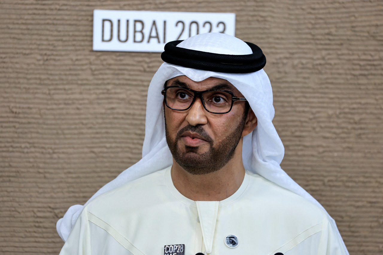 Sultan Al Jaber en la COP28. Foto: Reuters.