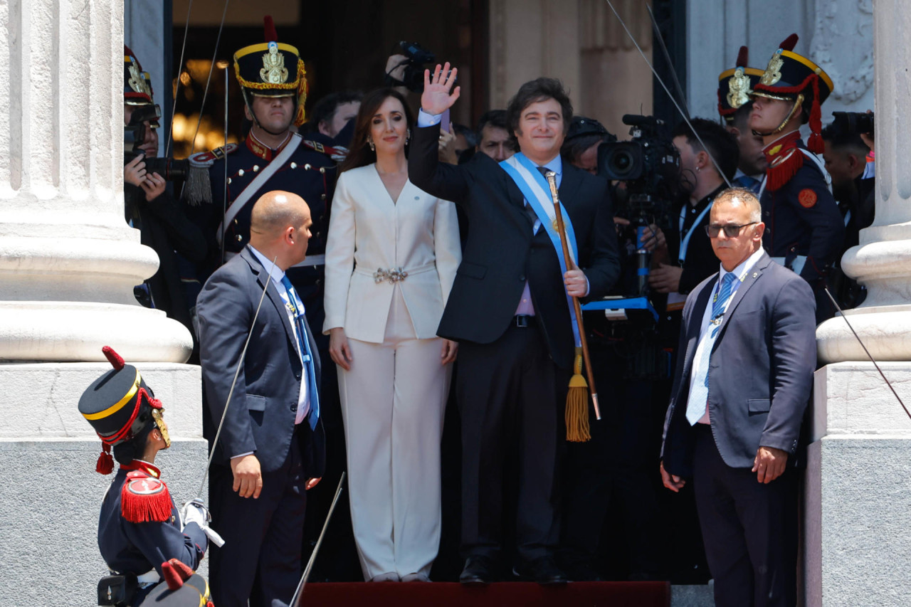 Asunción de Javier Milei. Foto: EFE.