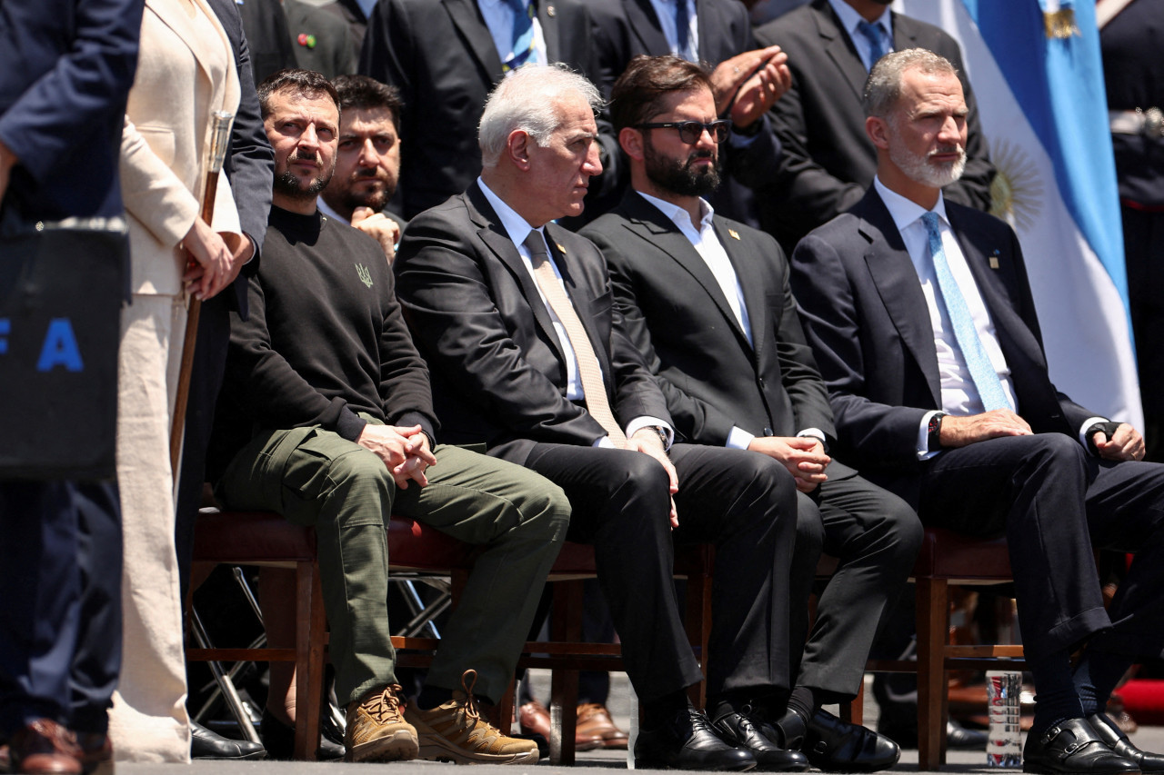 Zelenski en la asunción presidencial de Javier Milei. Foto: Reuters.