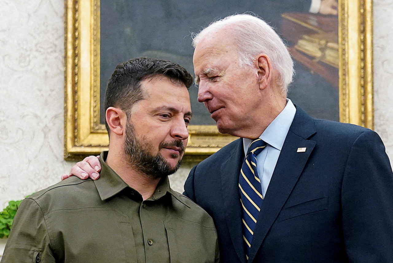 Zelenski y Biden en una de sus reuniones en la Casa Blanca. Foto: Reuters