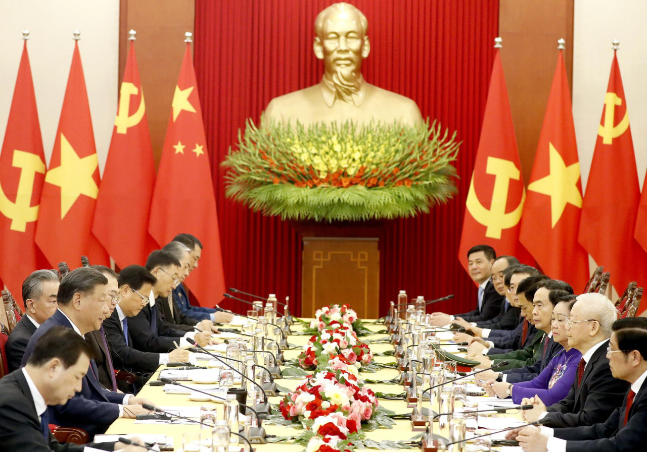 Xi Jinping en Vietnam. Foto: EFE.
