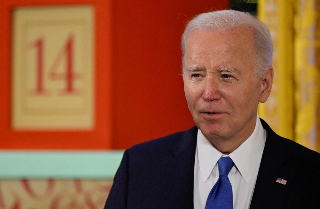 Joe Biden en Jánuca en la Casa Blanca. Foto: Reuters.