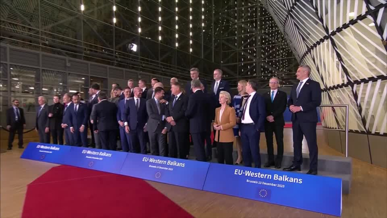 Líderes de la UE y de los países balcánicos, reunidos. Foto: Reuters