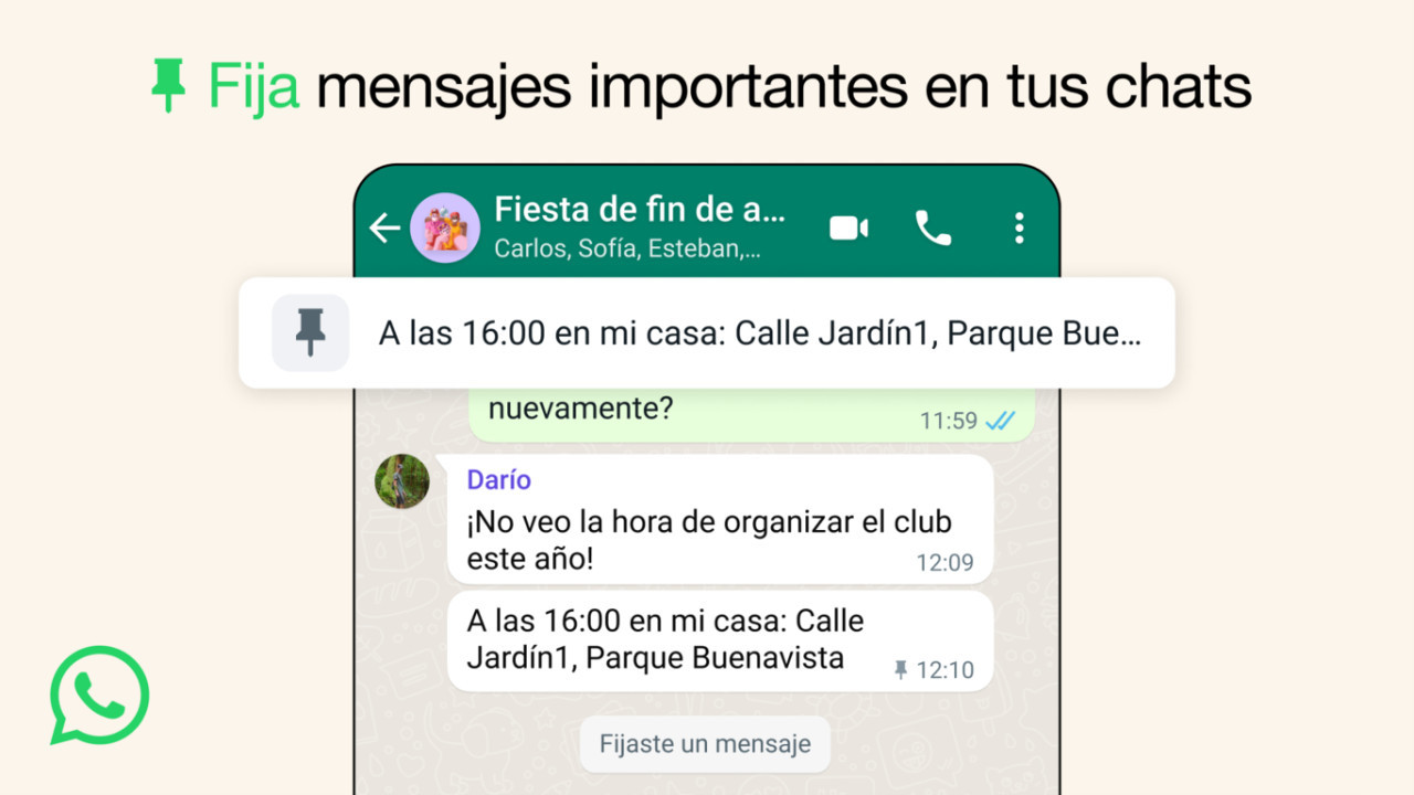 la nueva actualización de WhatsApp.