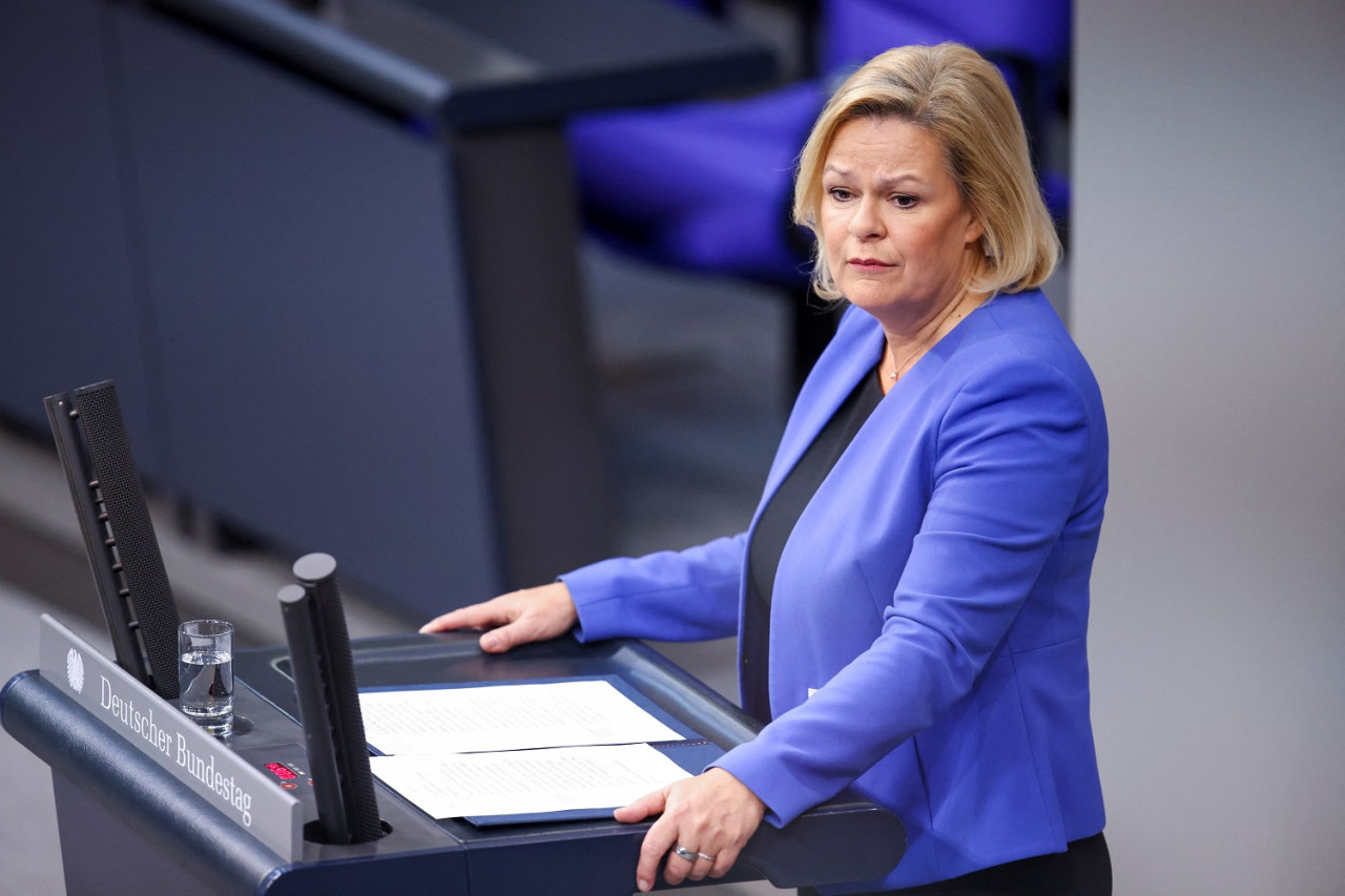 Nancy Faeser, ministra alemana del Interior. Foto: Reuters.