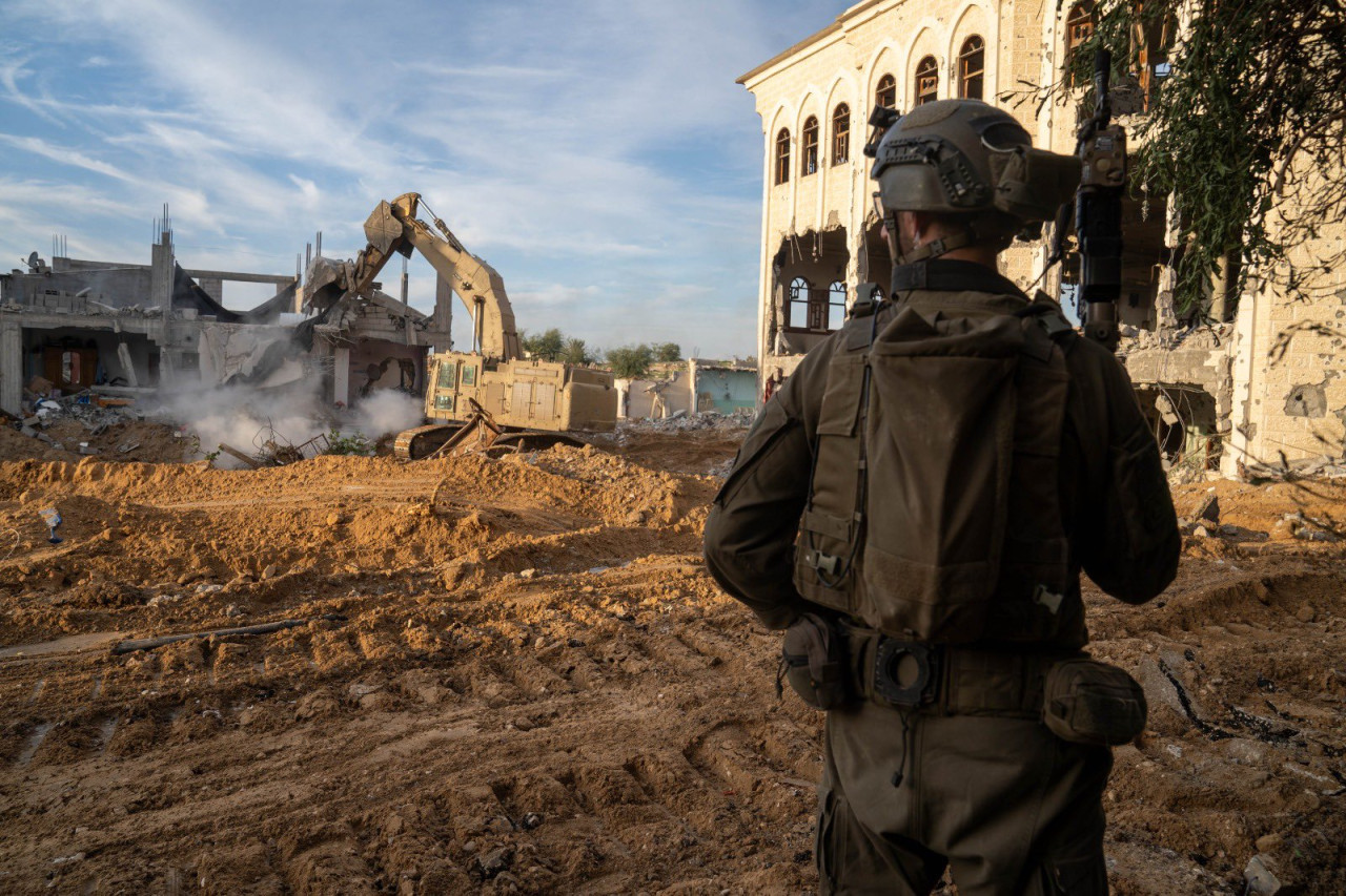 Soldados israelíes en la Franja de Gaza; guerra Israel-Hamás. Foto: X @idfonline