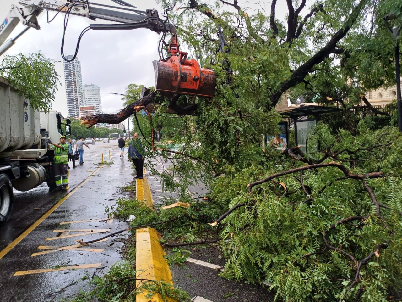 Temporal en Buenos Aires. Foto: NA.