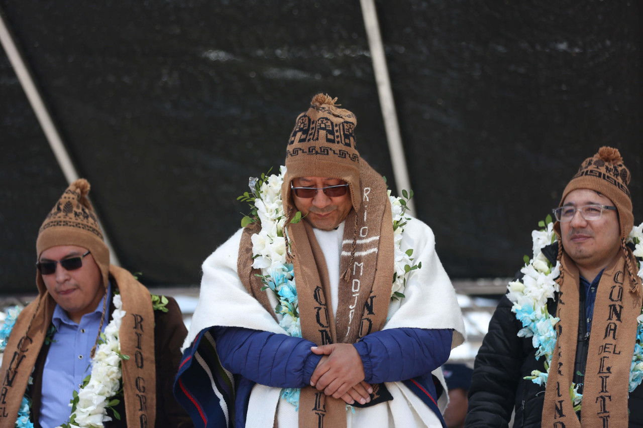 Luis Arce, presidente de Bolivia. Foto: EFE.