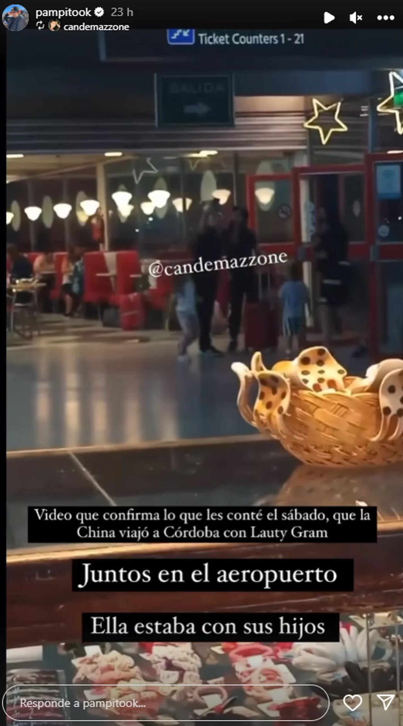 La China y Lauty Gram antes de viajar a Córdoba.  Foto: Instagram/pampitopk