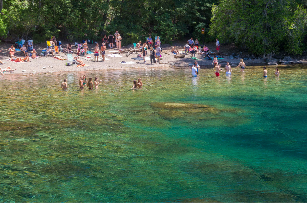 Playa Yuco, en Neuquén. Foto: Turismo Neuquén.