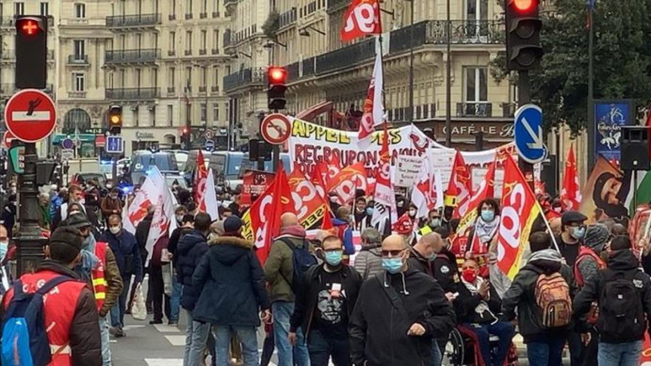 Protesta contra política migratoria en Francia. Foto: Reuters