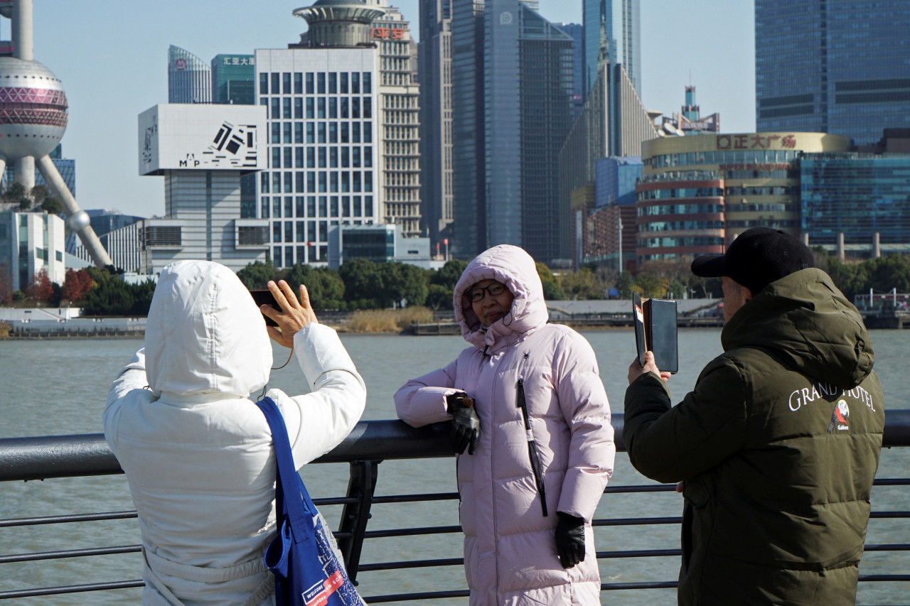 Ola de frío en Shanghai. Reuters