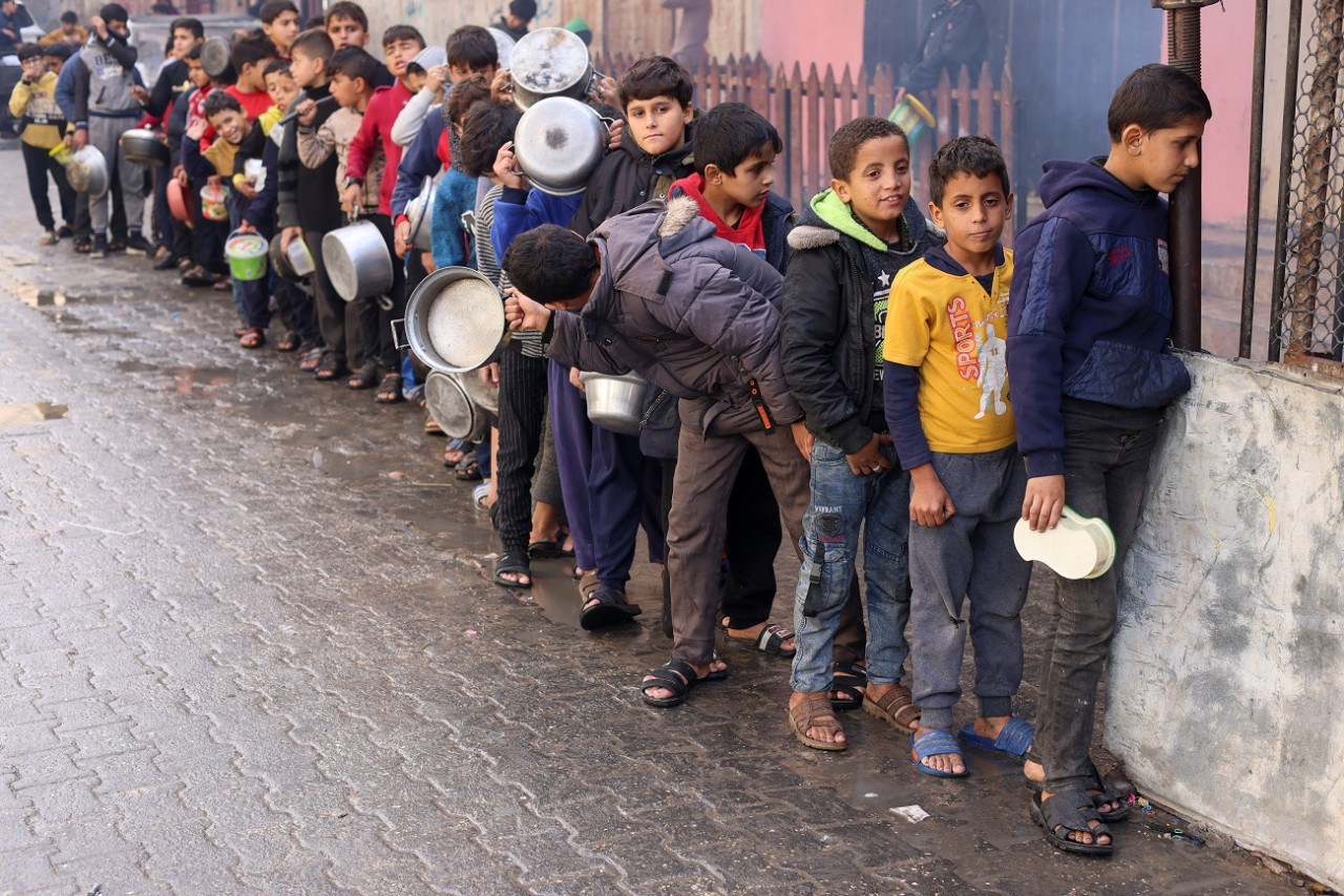 Hambre en Gaza. Foto: Reuters