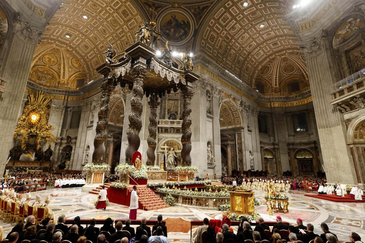 Misa de Nochebuena del papa Francisco. Foto: Reuters.