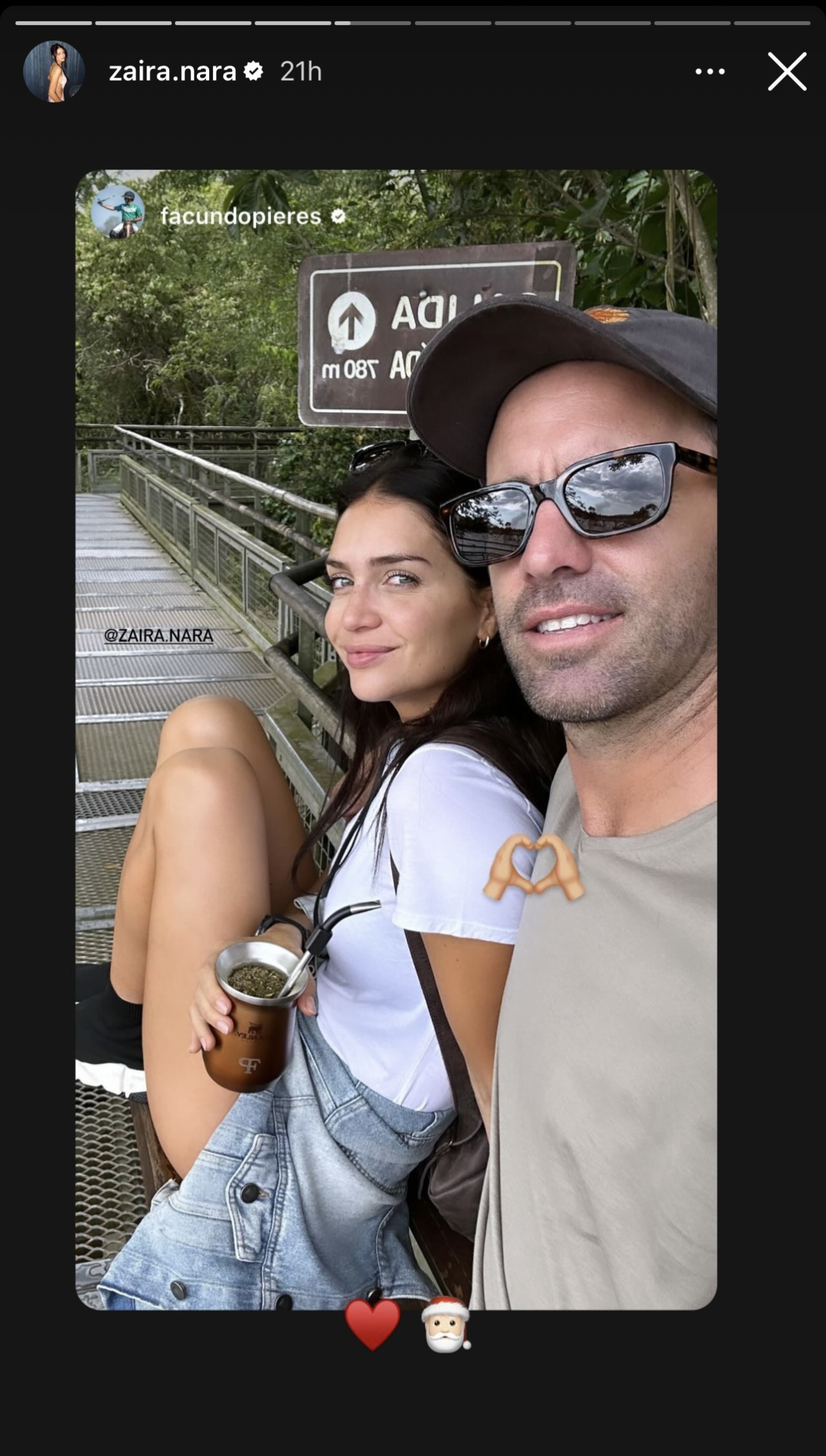 Zaira Nara y Facundo Pieres. Foto Instagram.