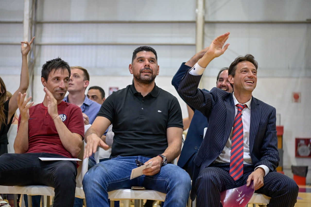 Asunción de Marcelo Moretti como presidente de San Lorenzo. Foto: @SanLorenzo.