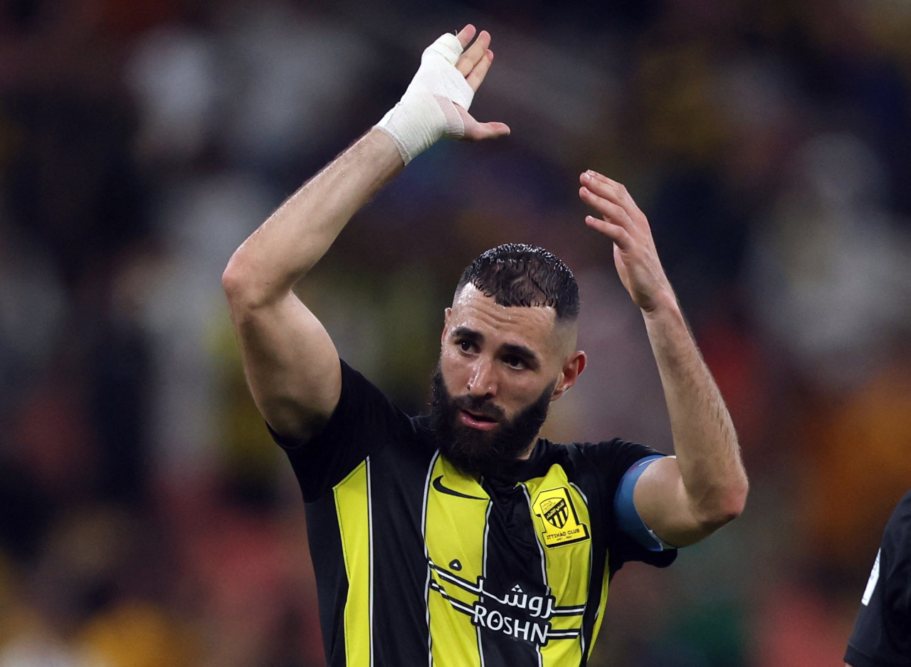 Karim Benzema en el Al Ittihad. Foto: REUTERS.