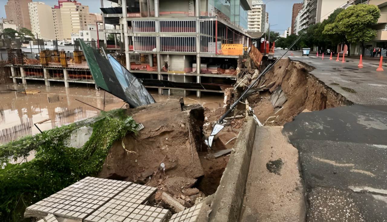 Temporal en Córdoba. Foto: NA.